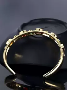 1 chiếc vòng tay cổ điển, trang sức thiết kế tối giản sang trọng, phụ kiện đa năng và thanh lịch dành cho phụ nữ - Vàng - Xem 5