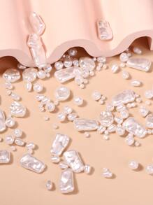 1pack Random Shape DIY Faux Pearl Bead - Beige - View 1