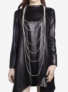 雙色多層次項鍊 - 彩色 - 查看 1