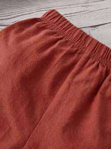 Baby Boy Striped Print Shirt & Shorts Without Tee - Multicolor - View 3