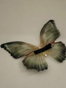 2 chiếc kẹp tóc cá sấu trang trí hình bướm & ngọc trai giả - Nhiều màu - Xem 3