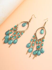 釘珠和水滴形耳墜 - 彩色 - 查看 4