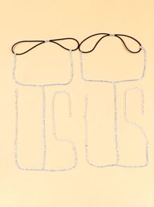 2入組/套水鑽裝飾大腿鏈