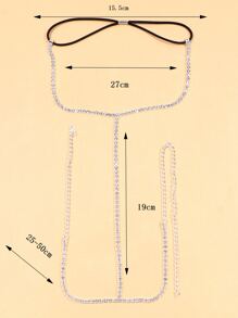 2入組/套水鑽裝飾大腿鏈