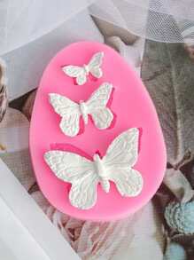 1pc Pink Butterfly Design Silicone Mold, Simple Silicone Mold For DIY