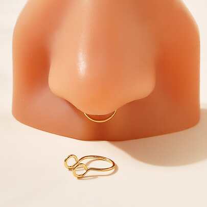 2 Cái/bộ Tối Giản Mũi Vòng Bít Thép Không Gỉ Phổ Biến Cơ Thể Trang Sức Quà Tặng Cho Phụ Nữ Và Nam Giới, Trang Sức Inox