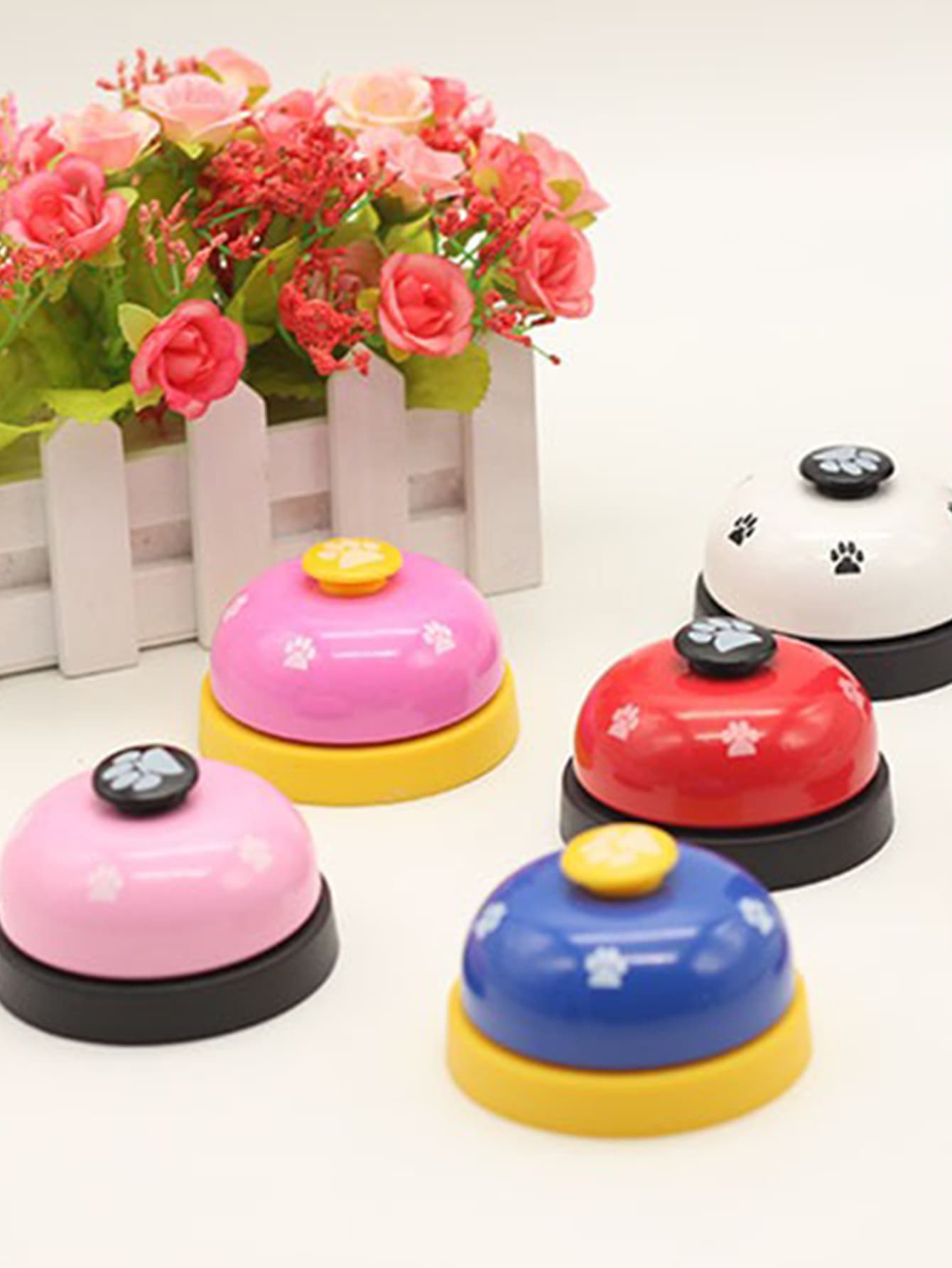 1pc Paw Decor Pet Training Bell Toy - Multicolor - View 1