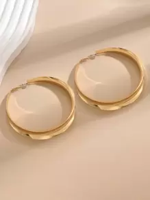 Hoa tai vòng tối giản - Vàng - Xem 5