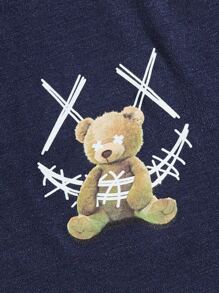 Men 5pcs Bear Print Boxer Brief - Multicolor - View 4