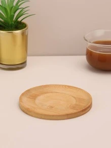 1入組竹製圓形桌杯墊 - 杏色 - 查看 4