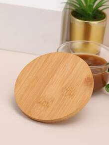 1入組竹製圓形桌杯墊 - 杏色 - 查看 6