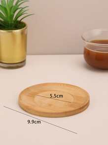 1入組竹製圓形桌杯墊 - 杏色 - 查看 3