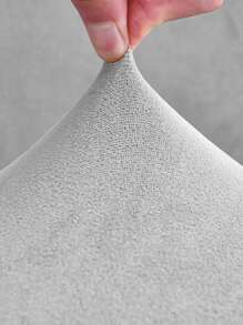 1pc Solid Dining Chair Slipcover, Modern Polyester Stretchy Dining Chair Cover For Home, All Season - Dark Green - View 5