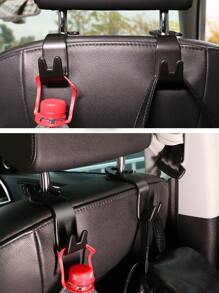 2pcs Plastic Car Seat Back Hook - Black - View 5
