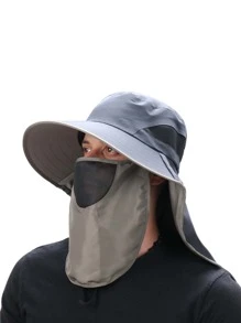 Hombres Sombrero protección solar - Gris Oscuro - Ver 1