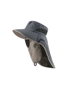 Hombres Sombrero protección solar - Gris Oscuro - Ver 3