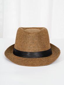 1頂男士小邊帽 - 咖啡棕 - 查看 3