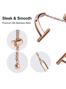 1入組抽繩設計錶帶適用於Apple Watch - 玫瑰金 - 查看 3