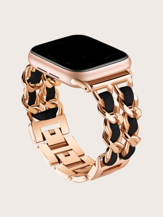 Bracelet de montre compatible avec Apple Watch à chaîne