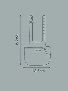 1pc PP Sink Drain Basket, Minimalist Two Tone Sink Drain Storage Rack For Kitchen - White - View 4