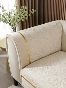 1 Sóng Dạ Nỉ Sofa Khăn, Polyester Chống Trơn Trượt Ghế Sofa Chăn Cho Gia Đình, Tất Cả Các Mùa - Màu be - Xem 3