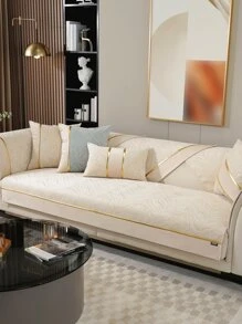 1 Sóng Dạ Nỉ Sofa Khăn, Polyester Chống Trơn Trượt Ghế Sofa Chăn Cho Gia Đình, Tất Cả Các Mùa - Màu be - Xem 4