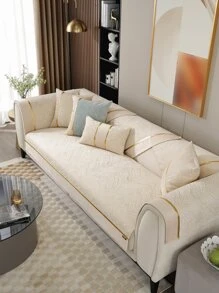 1 Sóng Dạ Nỉ Sofa Khăn, Polyester Chống Trơn Trượt Ghế Sofa Chăn Cho Gia Đình, Tất Cả Các Mùa - Màu be - Xem 5