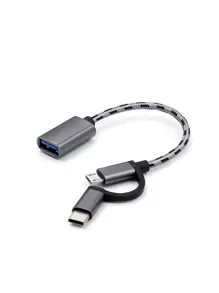 1pc 2 In 1 OTG Cable Adapter