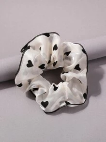 Heart Print Scrunchie - Multicolor - View 2