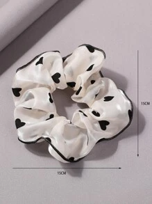 Heart Print Scrunchie - Multicolor - View 3