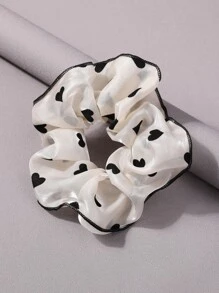 Heart Print Scrunchie - Multicolor - View 4