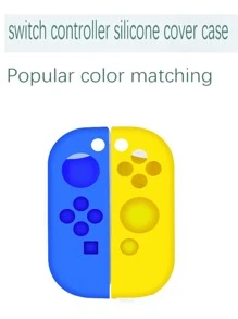 2 piezas Funda de silicona compatible con Nintendo Switch Joy-Con - Multicolor - Ver 3