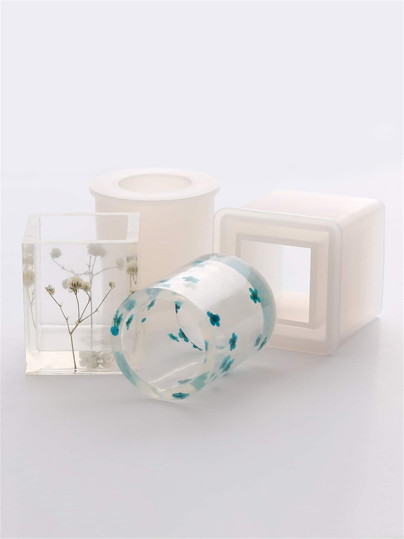 1入組矽膠現代圓筒形DIY矽膠模具 - 白色 - 查看 1