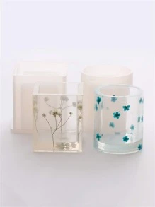 1入組矽膠現代圓筒形DIY矽膠模具 - 白色 - 查看 3