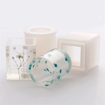 1入組矽膠現代圓筒形DIY矽膠模具