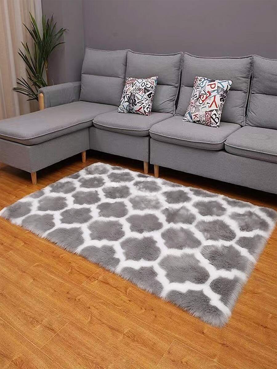 Tấm Thảm Họa Tiết Hình Học, Tấm Thảm Polyester Hiện Đại Cho Gia Đình, Tất Cả Các Mùa - Nhiều màu - Xem 1