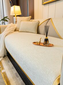 1入phnom Penh沙發巾沙發墊全季節通用的絨布提花防滑 - 米色 - 查看 5