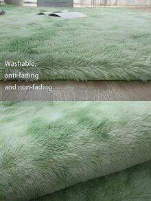 1 Đồng Màu Thảm Sáng Tạo Polyester Xanh Lá Sàn Cho Gia Đình Phòng Khách Phòng Ngủ - màu xanh lá - Xem 3