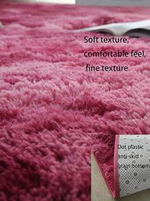 1 pieza unicolor burdeos creativo poliéster piso para casa - Burdeos - Ver 3