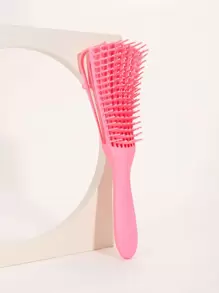 1pc Hollow Out Hair Comb - Pink - View 1