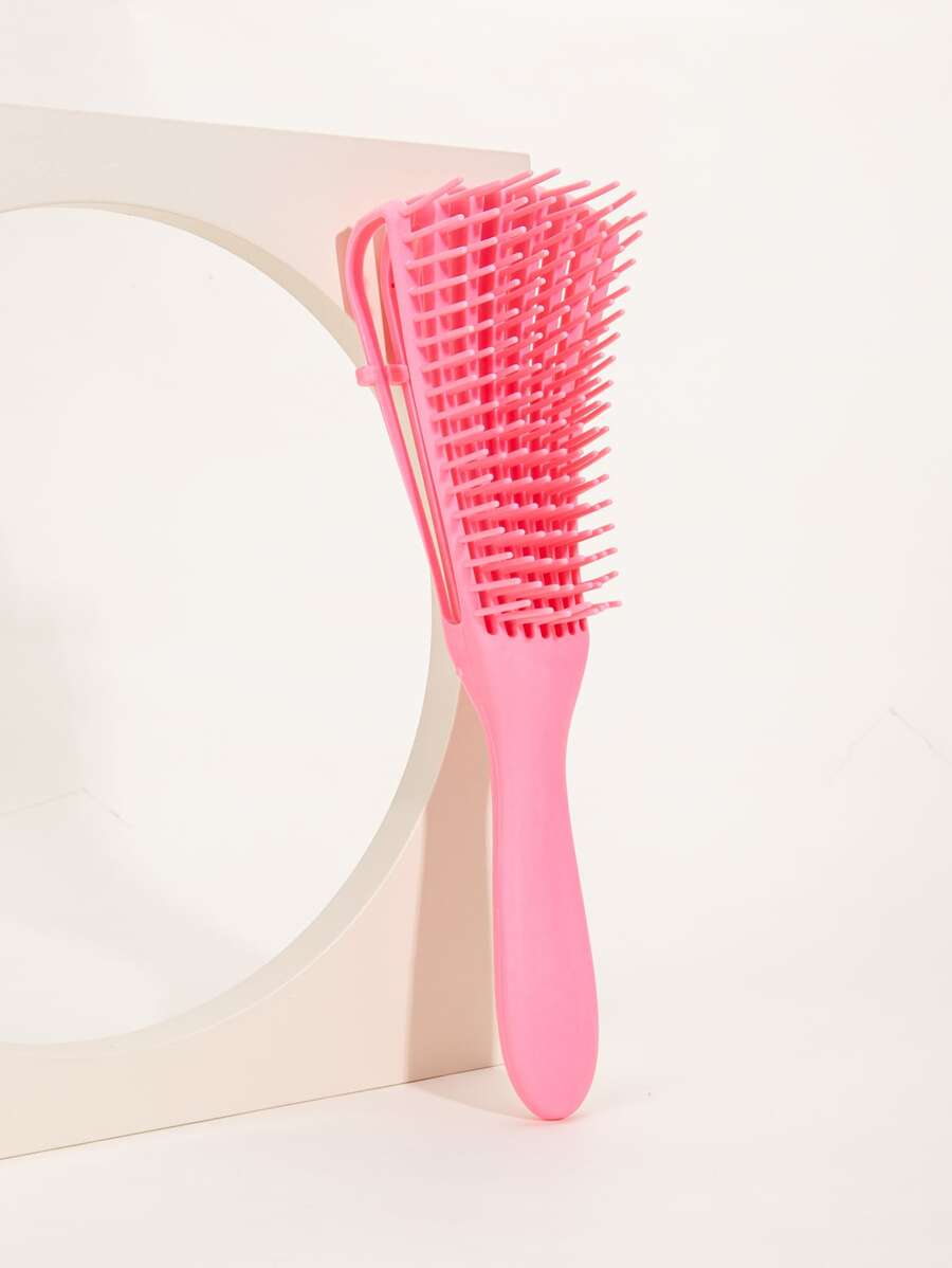 1pc Hollow Out Hair Comb - Pink - View 1