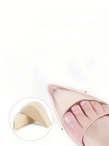 2pcs Minimalist Sponge Toe Plug, Apricot Fabric Accessories For Pumps - Apricot - View 2