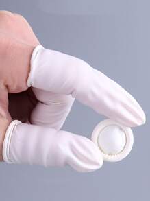 Finger Cots, 200pcs Disposable Latex Finger Protectors Rubber Finger Tips Sleeves Toes Gloves Multi-Used For Handmade, Beauty Nail, Tattoo Electronic Repair Apply, Protects Finger - White - View 2