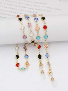 Rhinestone Decor Glasses Chain - Multicolor - View 2