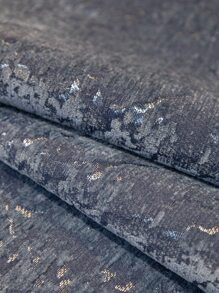 1入組條提花設計沙發巾現代滌綸防滑沙發套毛毯適合家居四季皆宜 - 藏蓝色 - 查看 5