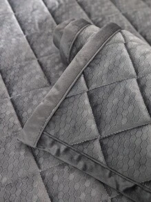 1入組灰色沙發巾滌綸絎縫家用沙發套毯子四季皆宜 - 灰色 - 查看 2