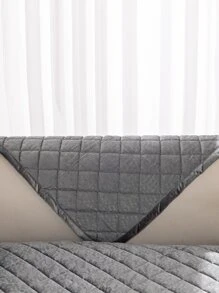 1入組灰色沙發巾滌綸絎縫家用沙發套毯子四季皆宜 - 灰色 - 查看 4