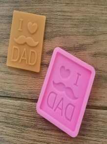 1入組矽膠創意鬍鬚和字母形矽膠模具