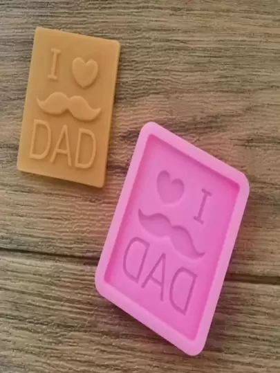 1入組矽膠創意鬍鬚和字母形矽膠模具