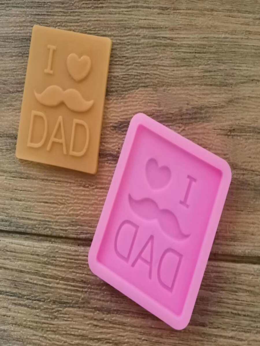 1入組矽膠創意鬍鬚和字母形矽膠模具